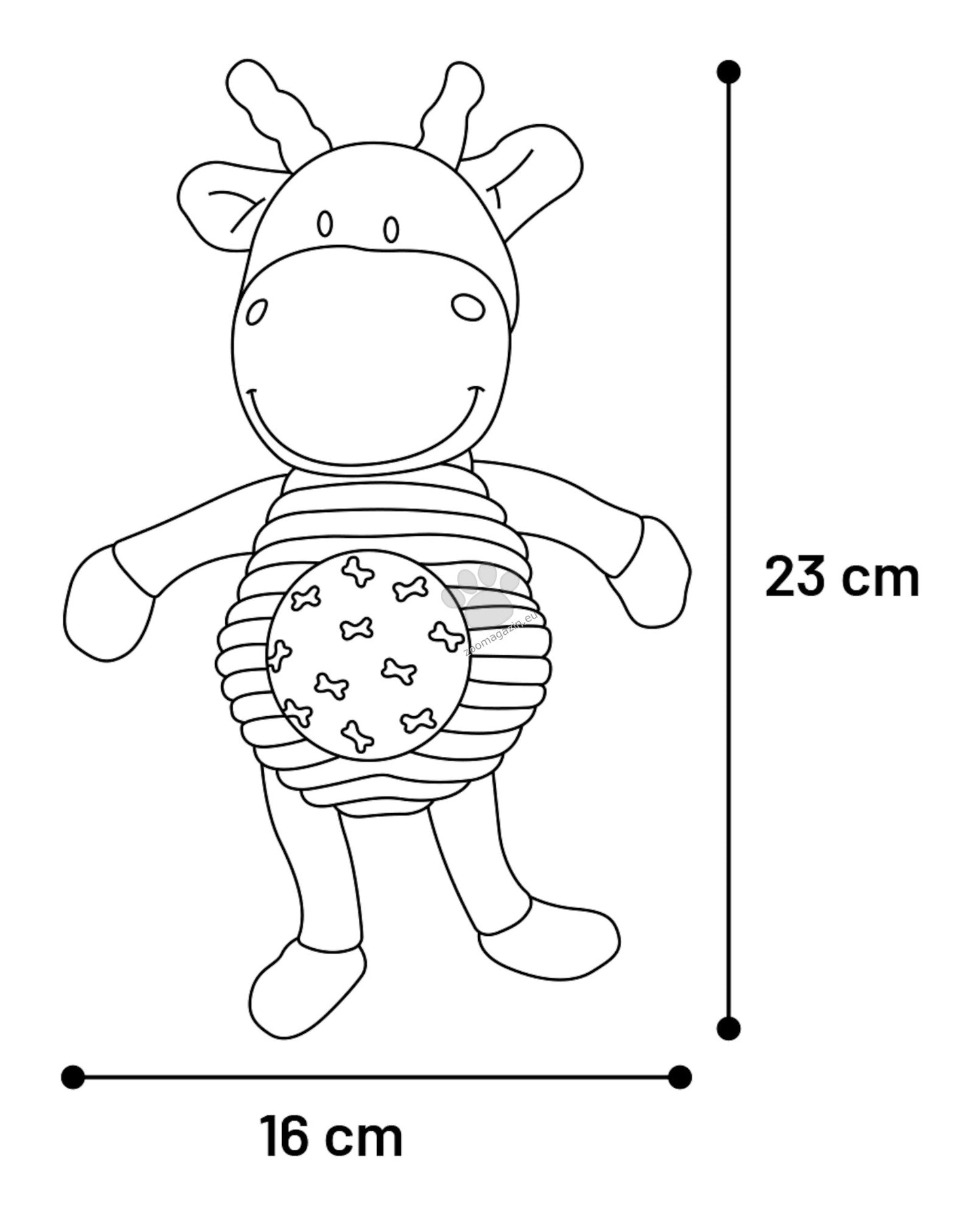 Flamingo Toy Polly Deer - плюшена играчка 16 / 23 см