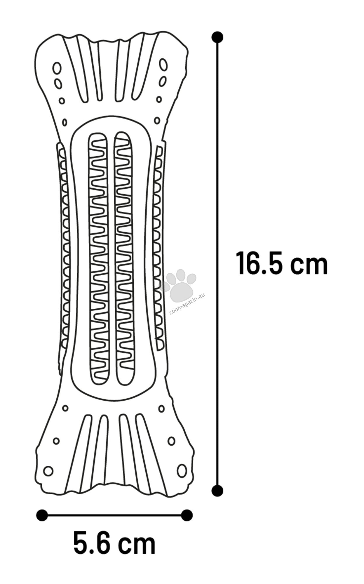 Flamingo Toy Growi Bone - играчка за кучета 16,5 / 5,6 / 4,5 см