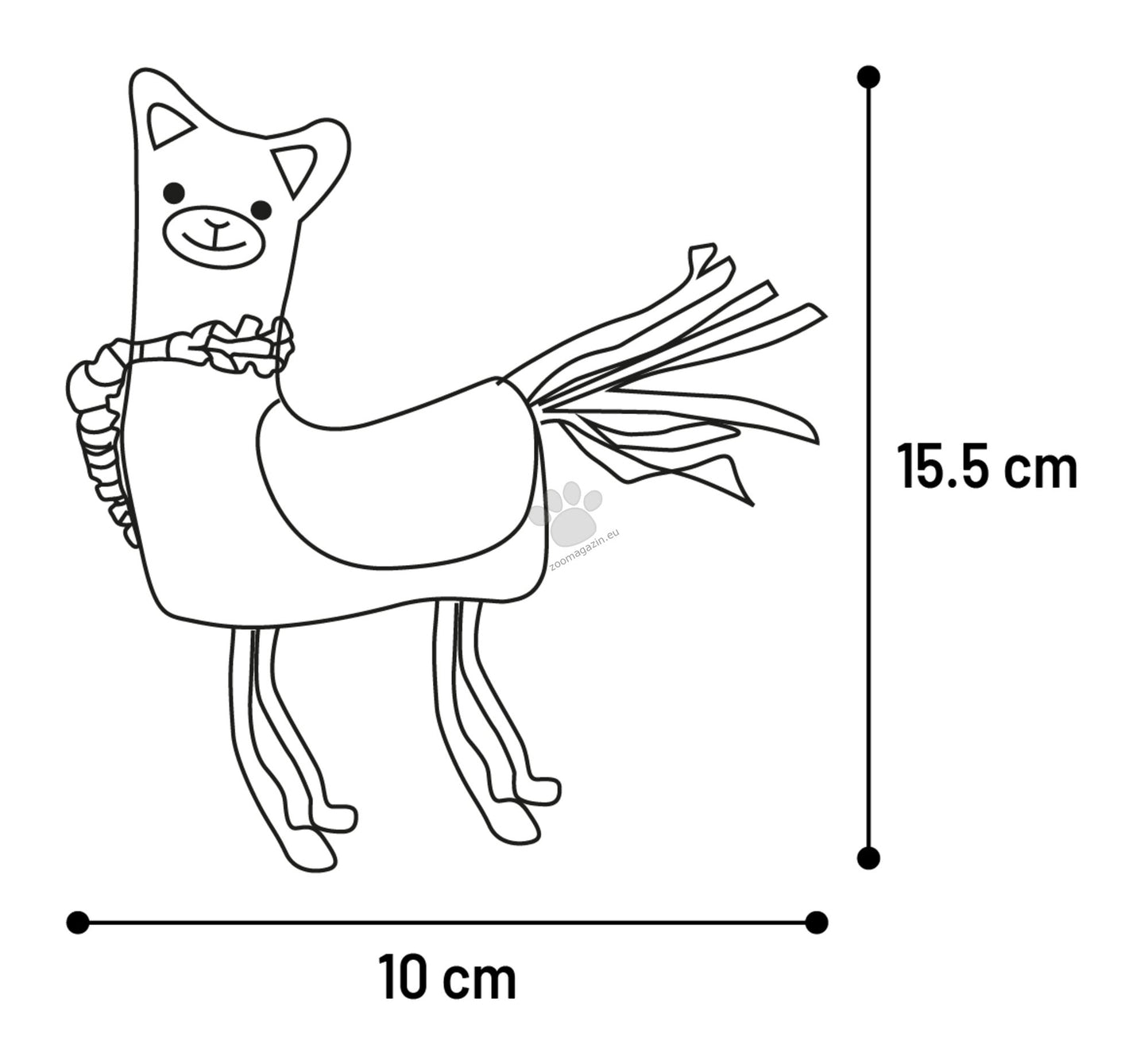 Flamingo Toy Robla Alpaca - играчка за котки 10 / 3,3 / 15,5 см