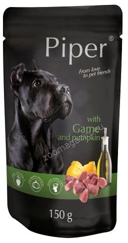 Piper Adult Game - пауч за кучета с месо от дивеч и тиква, стек 10 х 150 гр