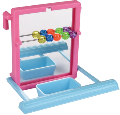 Flamingo Parakeet Toy Mirror - огледалце за птици със стъпало