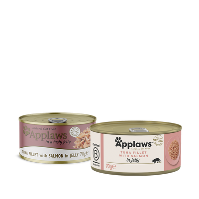 Applaws Tuna with Salmon in Jelly - месни хапки с филе от риба тон и и сьомга в желе 70 гр