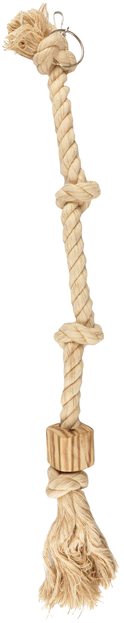 Flamingo Parrot Toy Cord - играчка за папагали с 4 възела 4,5 / 4,5 / 68 см