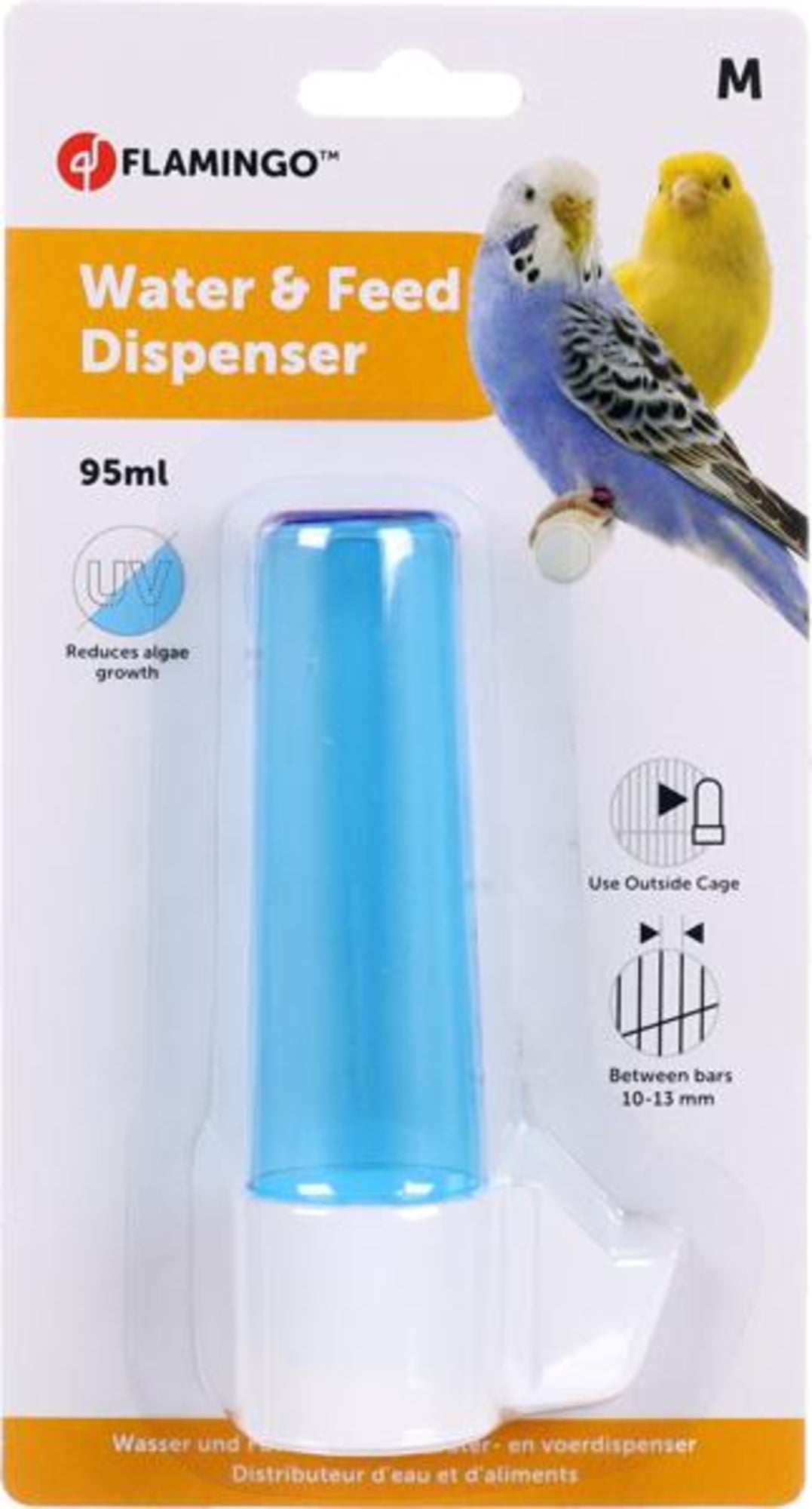 Flamingo Automatic Water Dispenser Neri - пластмасова овална поилка за птици