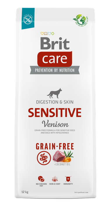 Brit Care Dog Grain-free Sensitive - храна за кучета с хранителна непоносимост с еленско месо и картофи