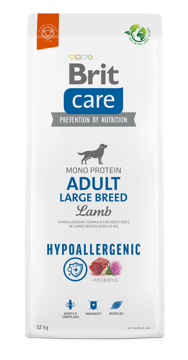 Brit Care Dog Hypoallergenic Adult Large Breed - хипоалергенна храна за кучета от големи породи с агнешко месо