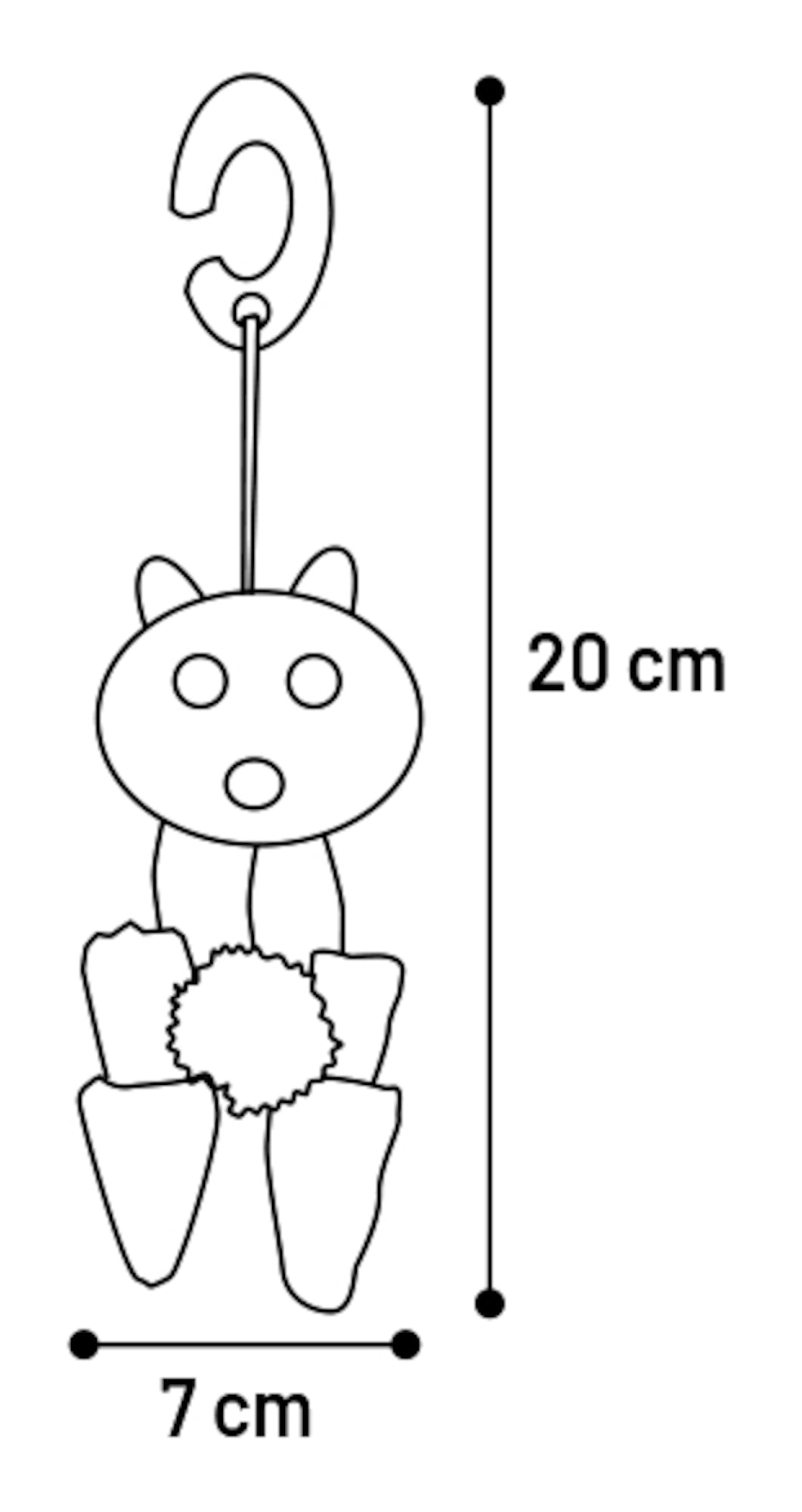 Flamingo Toy Ikor Mix - играчка за дъвчене 20 см