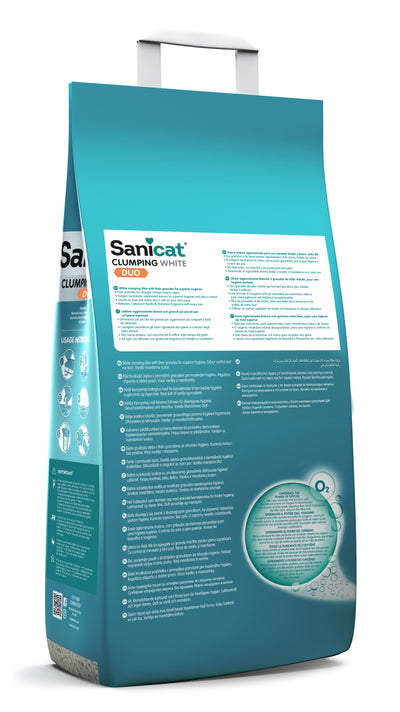 Sanicat Clumping White DUO - бентонитова тоалетна 10 литра