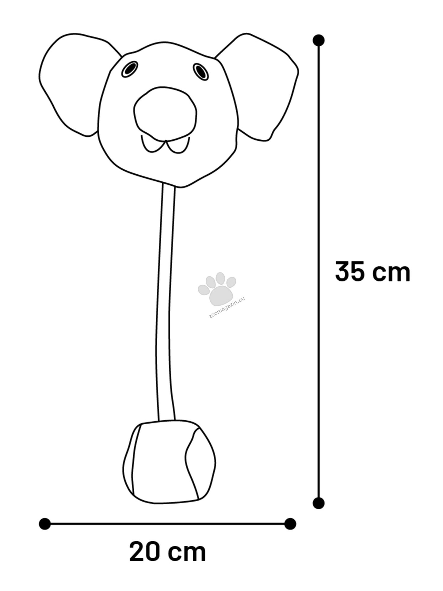 Flamingo Toy Puppy Felsy - играчка за кученца 20 / 9 / 35 см