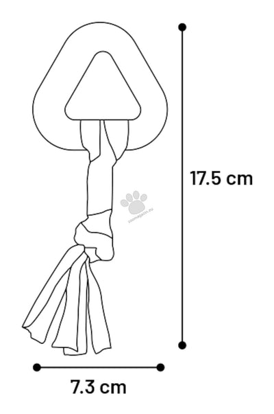 Flamingo Toy Puppy Bunty Triangle Taupe - играчка за кученца 17,5 / 7,3 / 7,3 см