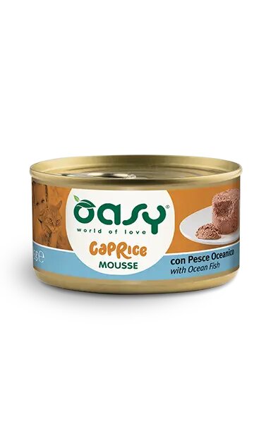 Oasy Caprice Mousse with Ocean Fish - мус за котки с океанска риба 85 гр.