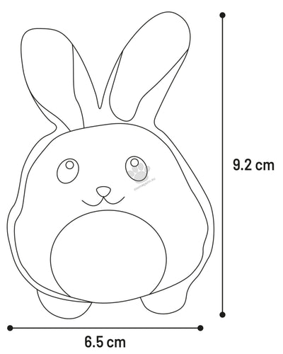 Flamingo Toy Puppy Rabbu Rabbit - играчка за кученца 6,5 / 4 / 9,2 см