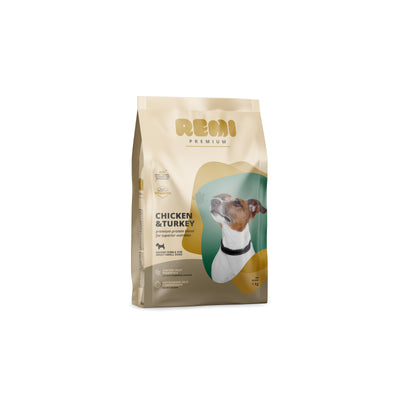 Remi Premium Dog Small Breed Chicken and Turkey - суха храна за кучета от малки породи с пилешко и пуешко месо 1 кг