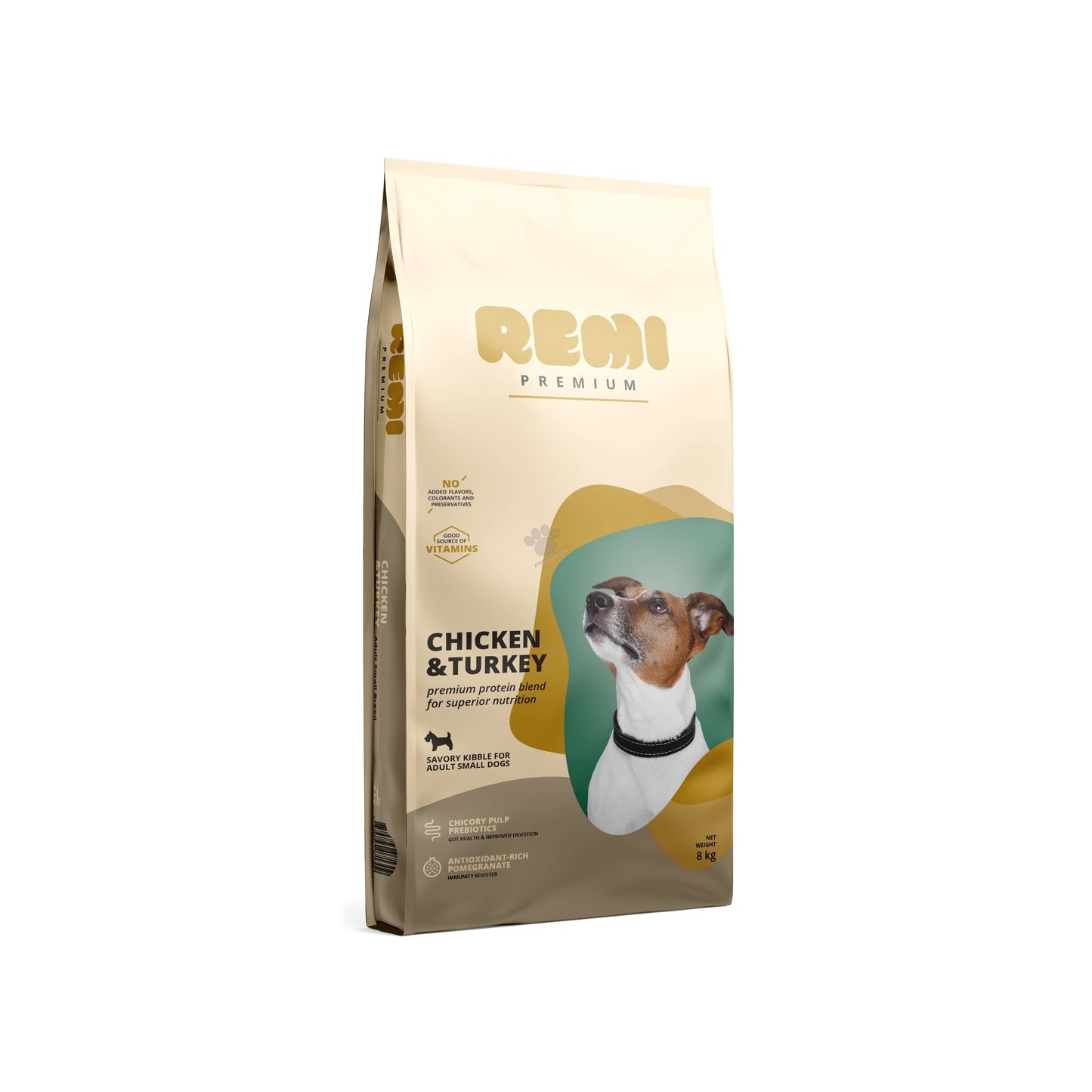 Remi Premium Dog Small Breed Chicken and Turkey - суха храна за кучета от малки породи с пилешко и пуешко месо 8 кг