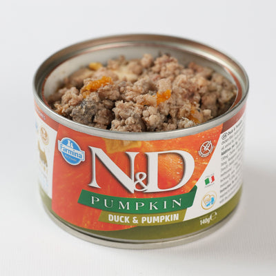 N&D Dog Duck & Pumpki Mini - с патица и тиква, за кучета над една година, малки породи 140 гр.