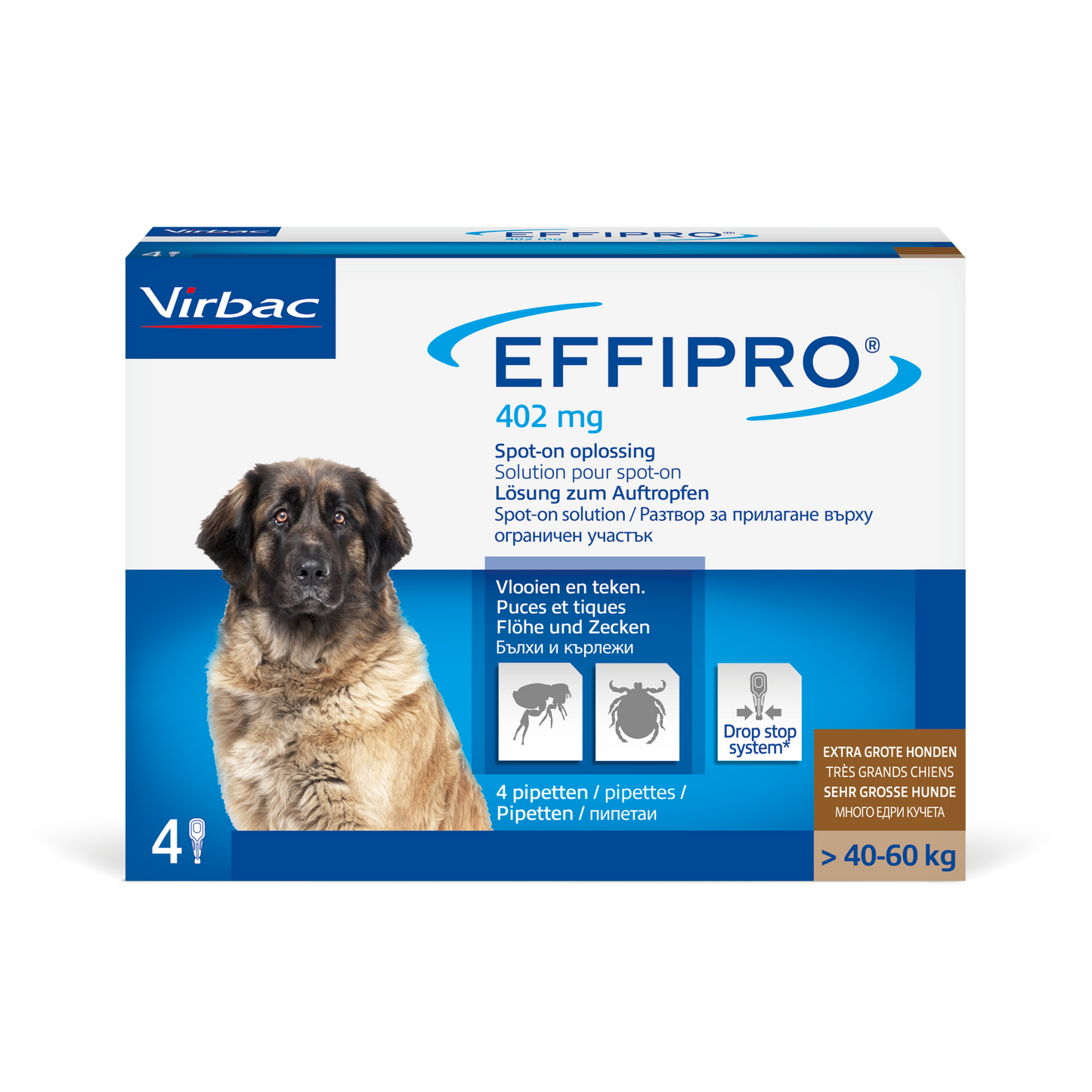 Virbac Effipro - обезпаразитяващи пипети за куче, 4 броя