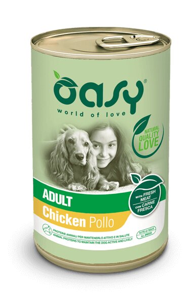 Oasy Dog Pate Adult Chicken - пълноценна храна за кучета в зряла възраст с пилешко месо 400 гр