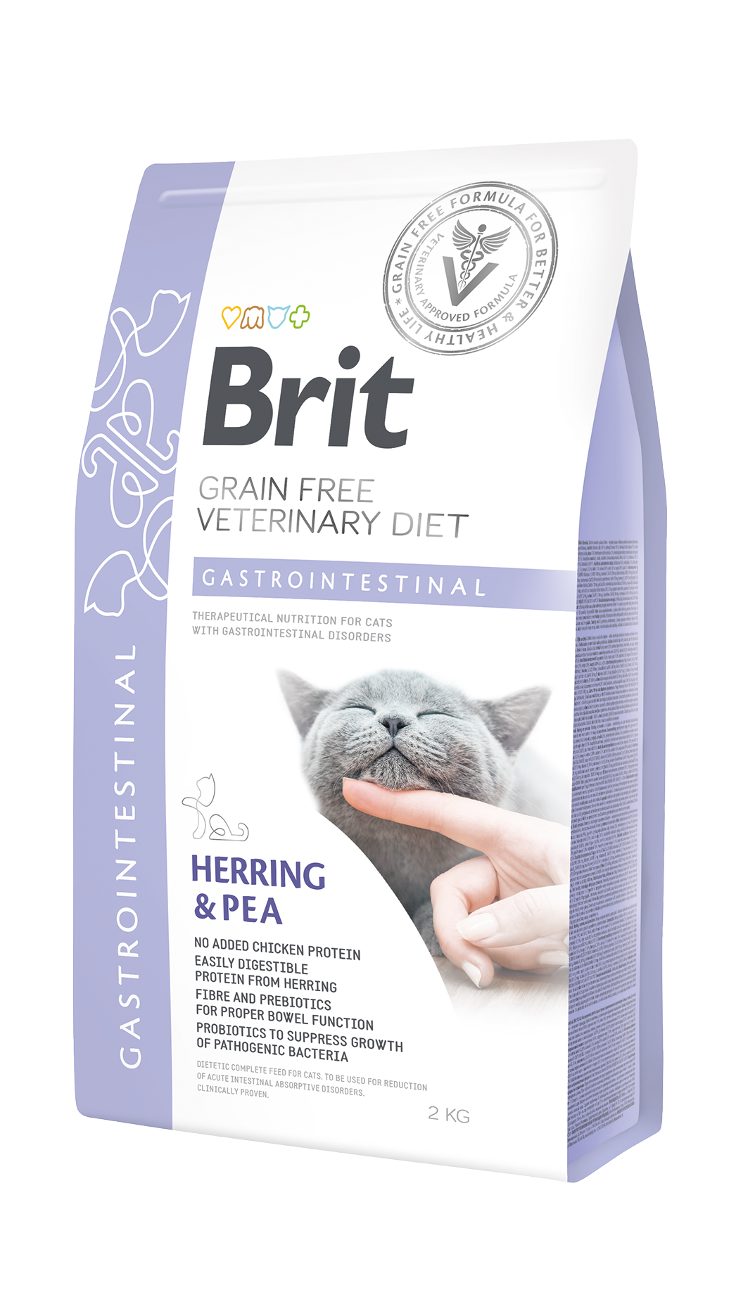 Brit VD Cat Gastrointestinal - храна за котки с абсорбционни нарушения 2 кг