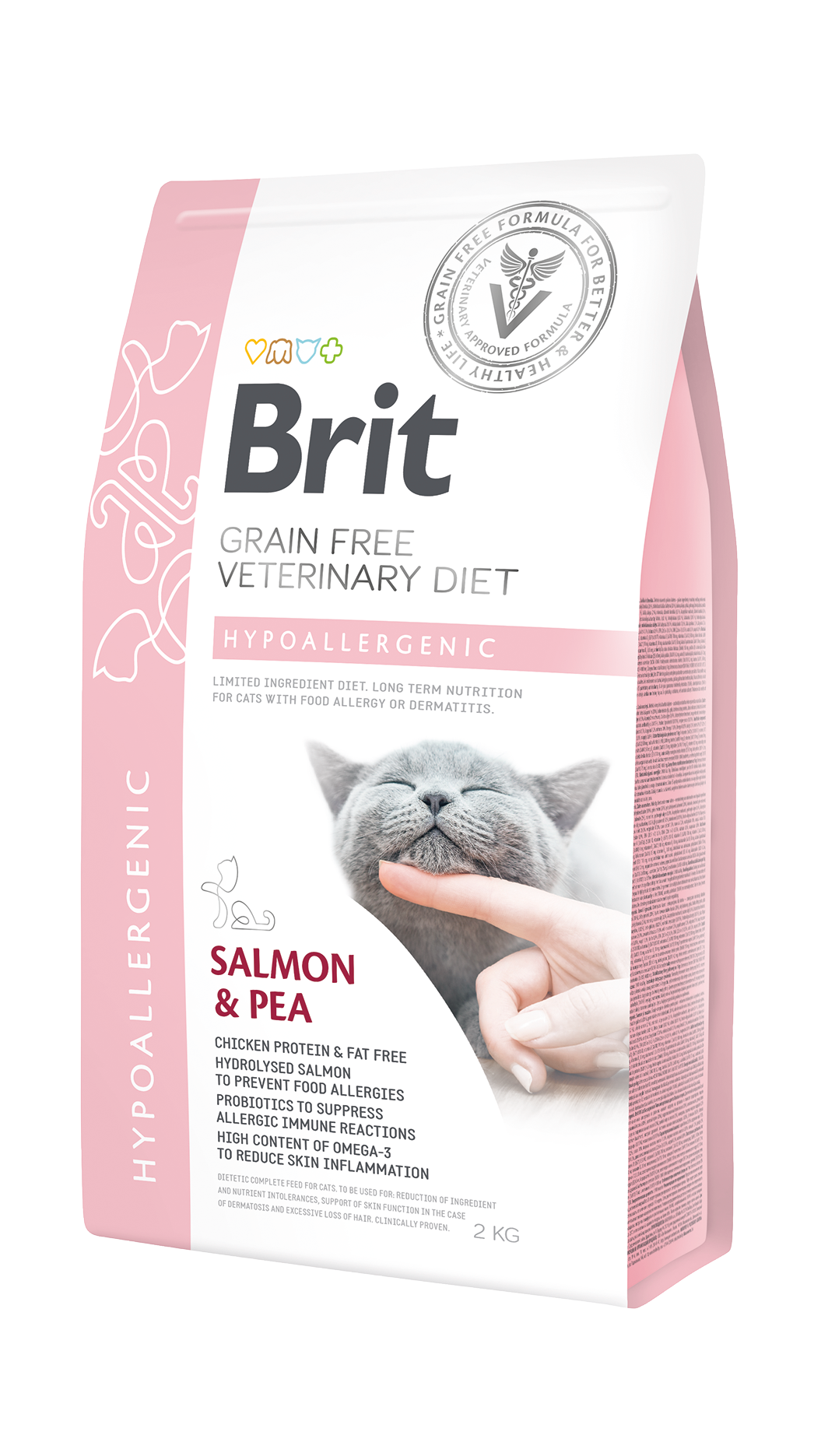 Brit VD Cat Hypoallergenic - хипоалергенна храна за котки 2 кг