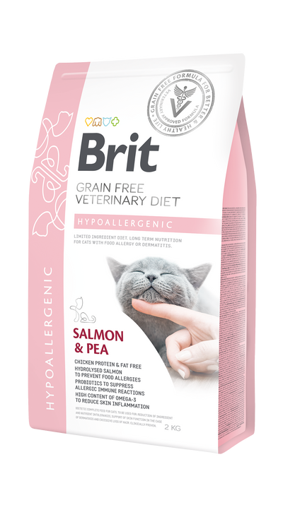 Brit VD Cat Hypoallergenic - хипоалергенна храна за котки 2 кг