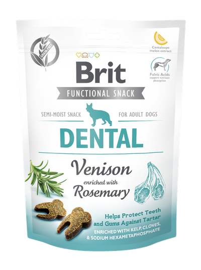 Brit Care Dog Functional Snack Dental Venison - дентално лакомство с еленско и розмарин 150 гр
