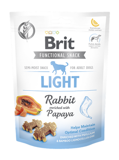 Brit Care Dog Functional Snack Light Rabbit - диетично лакомство със заек и папая 150 гр