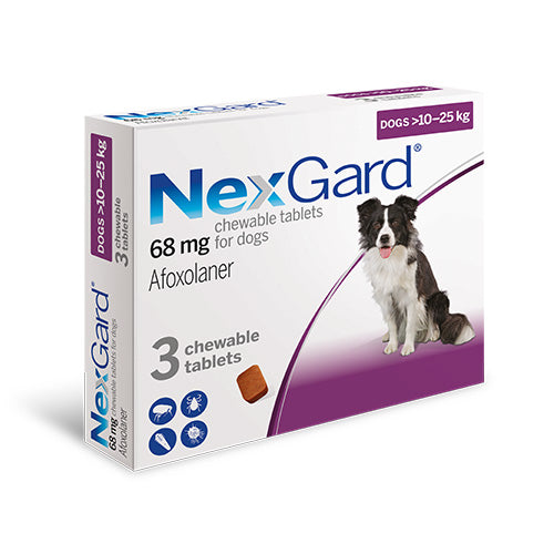 NexGard - противопаразитни таблетки за кучета, 3 броя