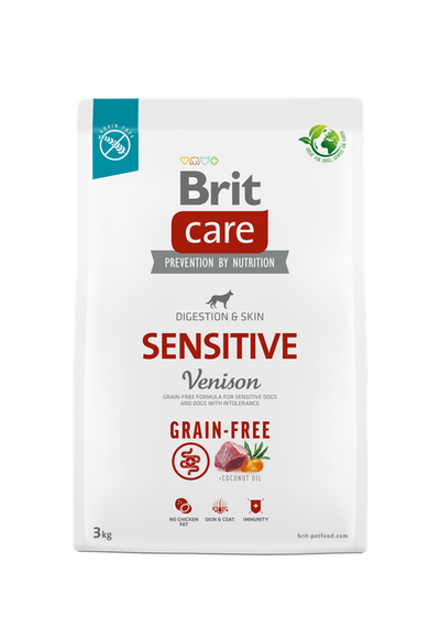 Brit Care Dog Grain-free Sensitive - храна за кучета с хранителна непоносимост с еленско месо и картофи