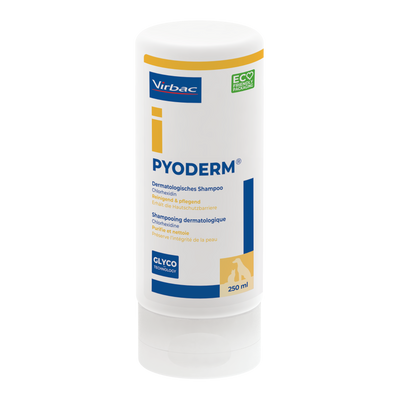 Virbac Pyoderm - антимикотичен и антисептичен шампоан с хлорхексидин за кучета и котки 200 мл