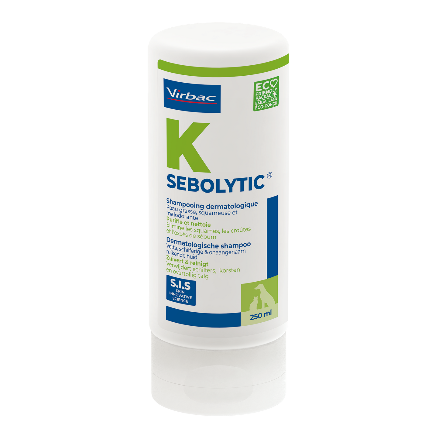 Virbac Sebolytic - шампоан за лечение на суха и влажна себорея при кучета и котки 250 мл