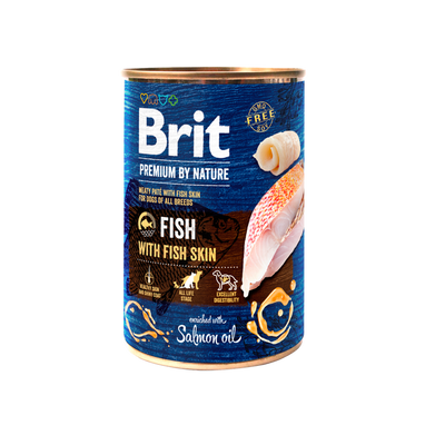 Brit Premium by Nature Fish with Fish Skin - консерва за кучета с риба и кожа от риба