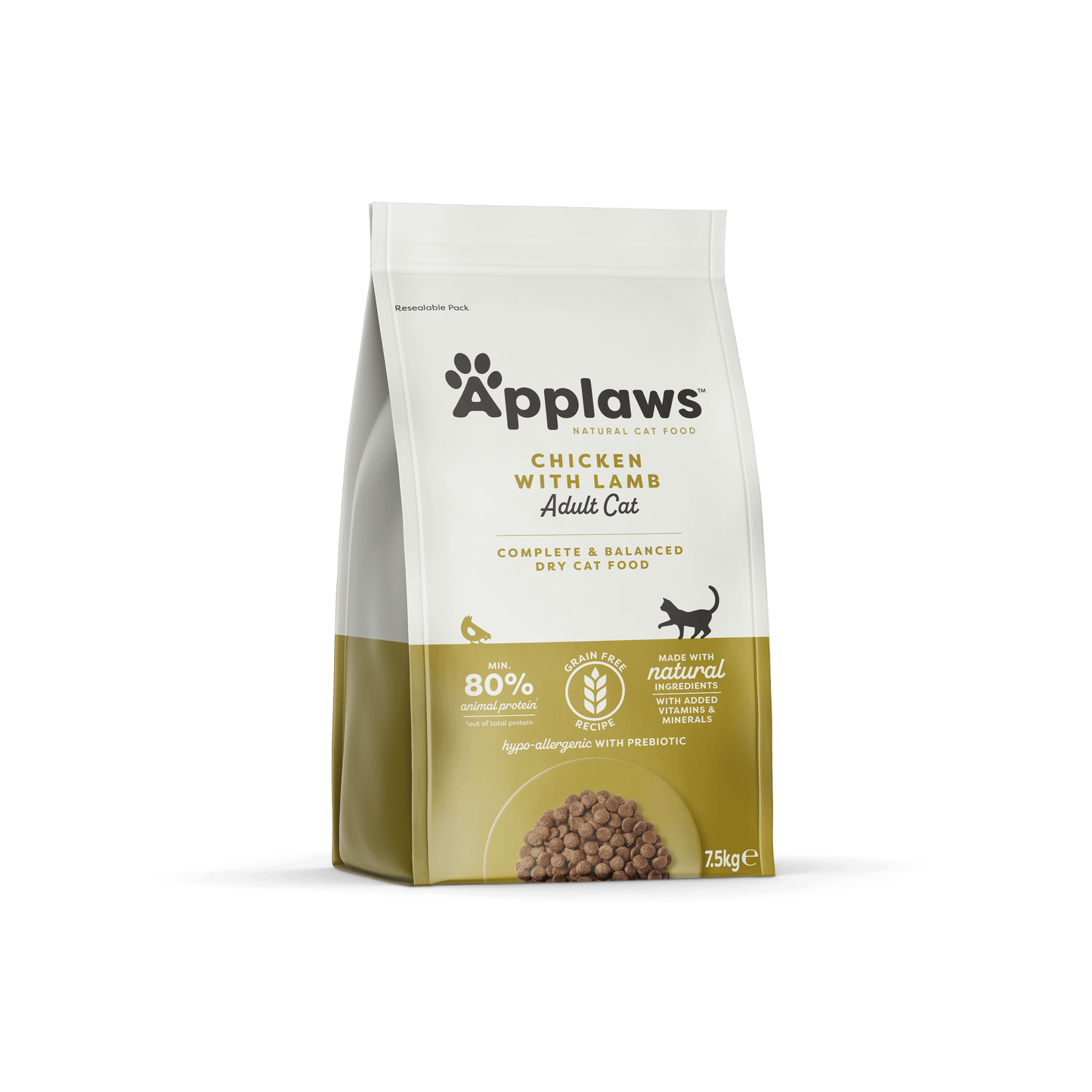 Applaws Adult Chicken with Extra Lamb - пълноценна храна с пилешко и агнешко месо, за котки над 12 месечна възраст