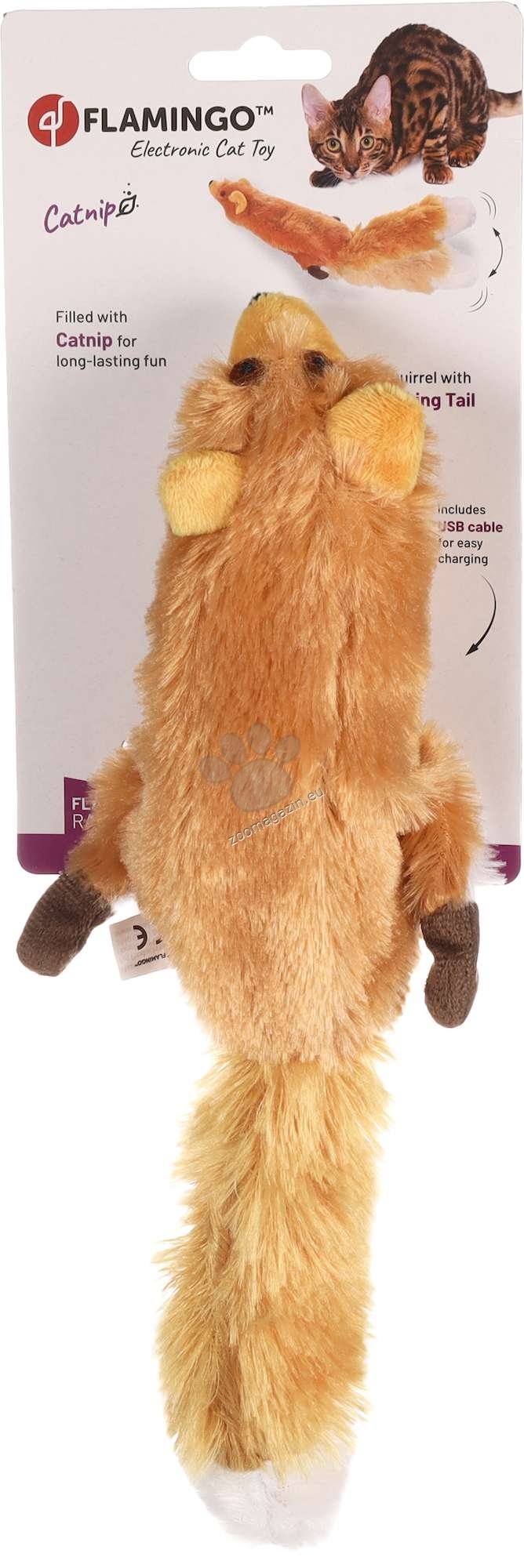 Flamingo CT Flapso Moving Squirrel Brown - играчка за котки 35 см