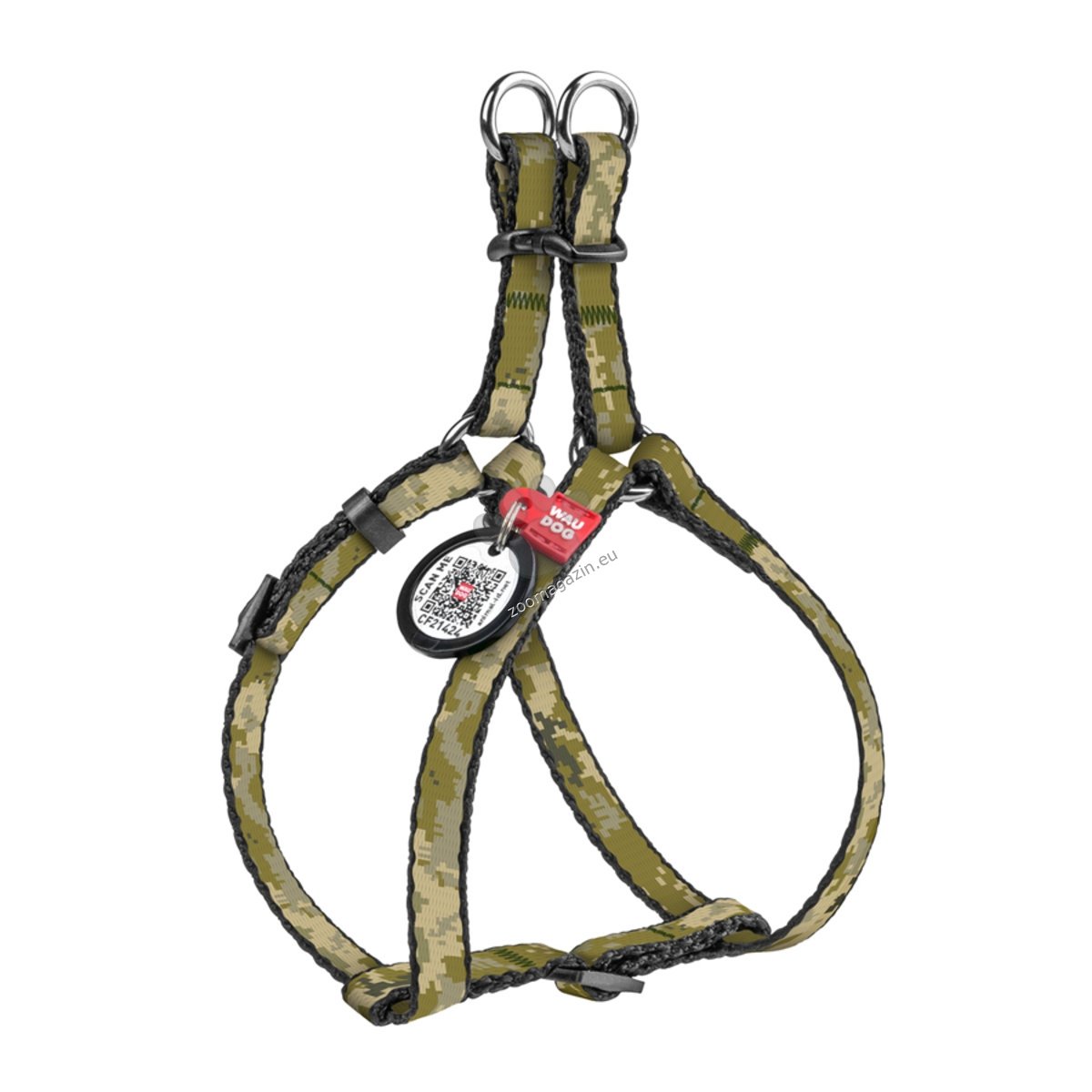 Waudog Harness Military XS - нагръдник с QR код за сигурност 30 / 40 см / 10 мм