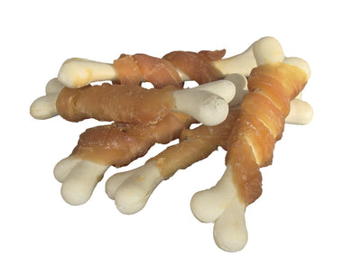 Nobby StarSnack Barbecue Mini Chicken Calcium Bone - калциево кокалче с пилешко месо, кутия, 7см, 350 бр
