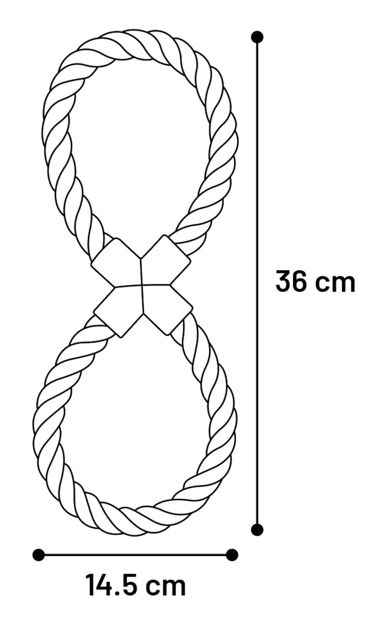 Flamingo Jim Tug rope 8-shape Fuchsia- играчка за кучета 36 см