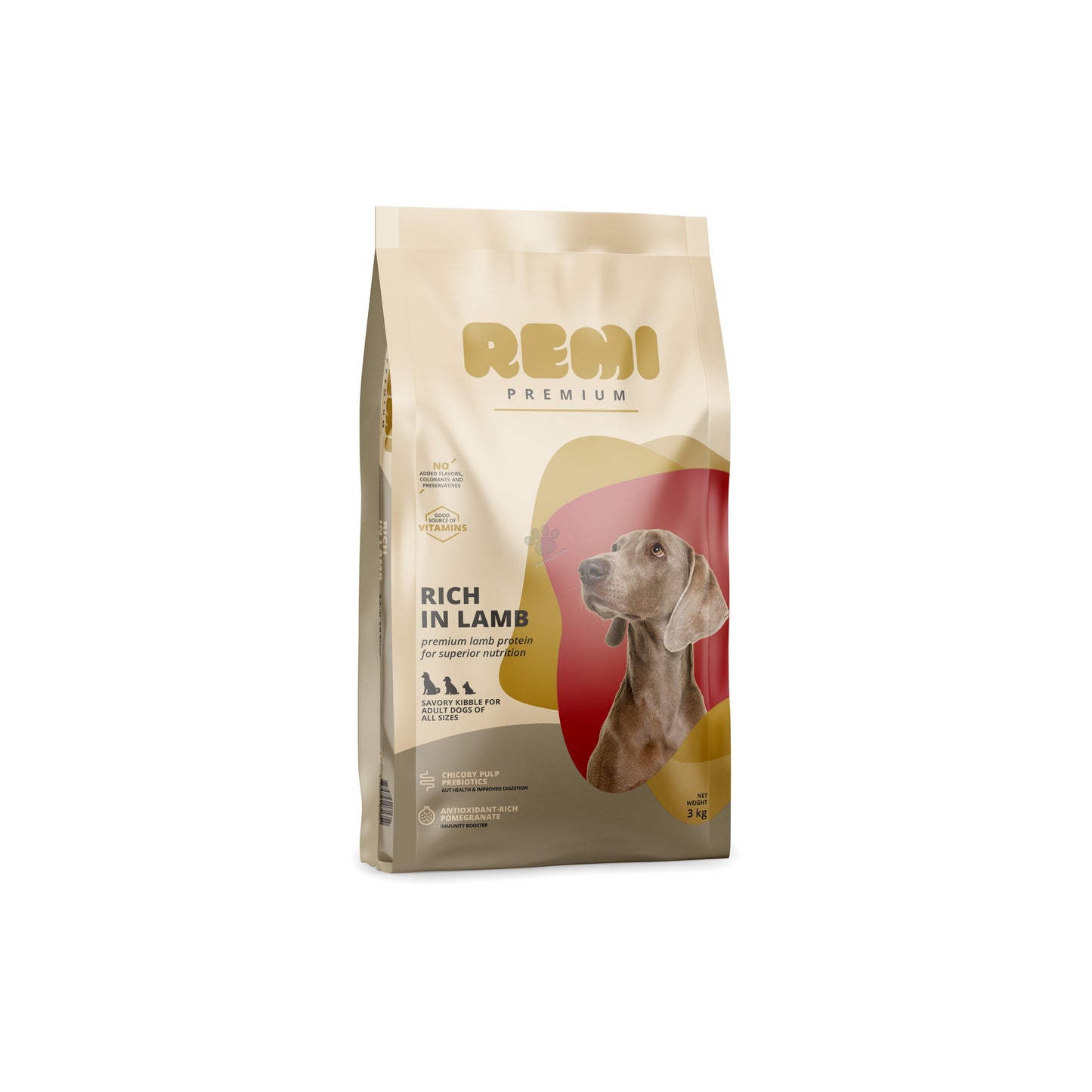 Remi Premium Dog All Size Lamb - суха храна за кучета от всички породи с агнешко месо 3 кг