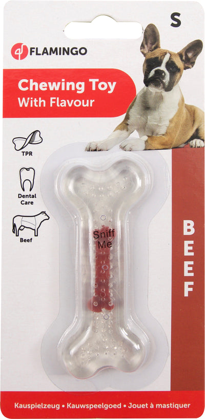 Flamingo Toy Wissal Bone with Beef Flavour - играчка за куче с аромат на говеждо месо