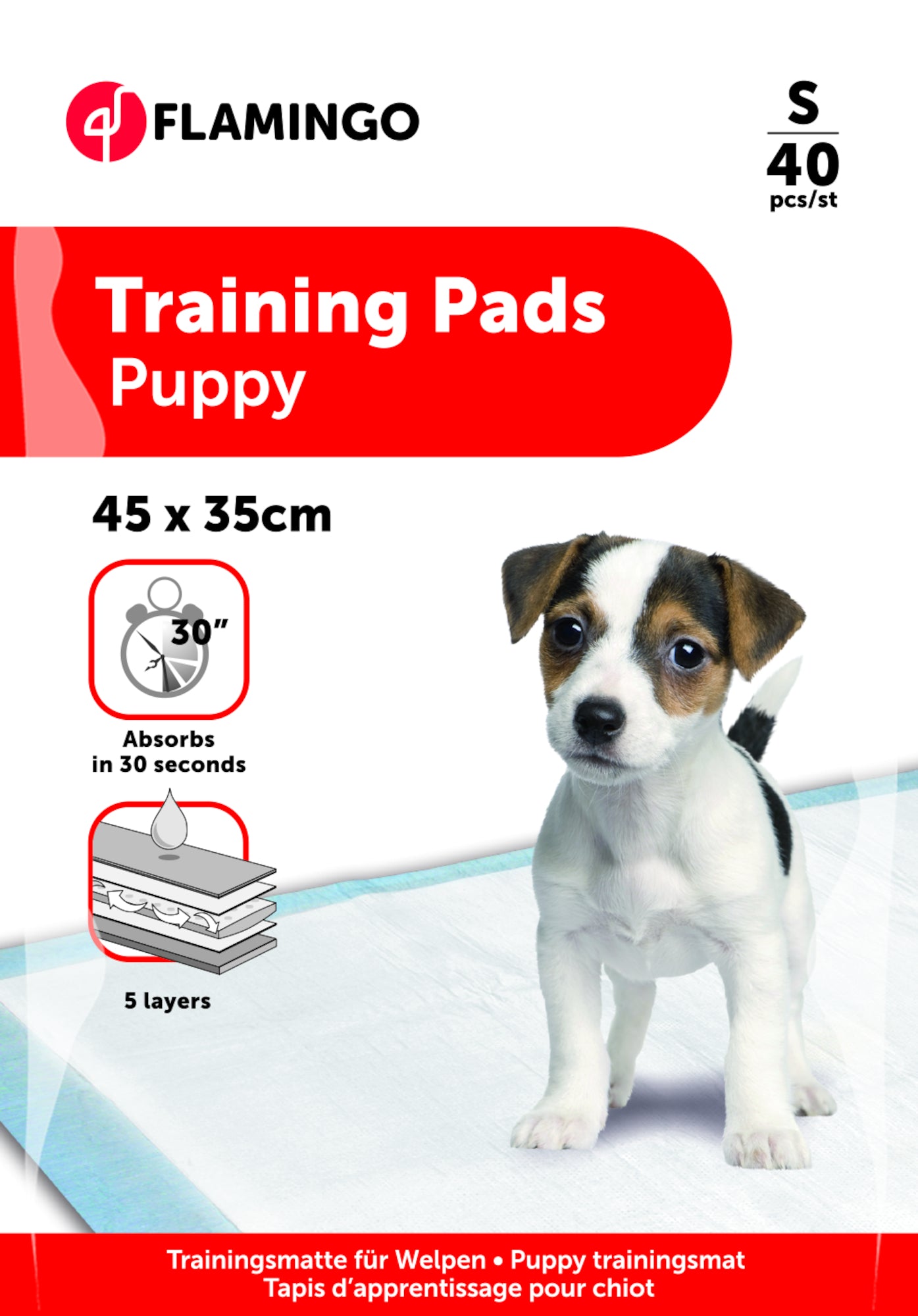 Flamingo Training Pads S -хигиенни подложки за кучета 45 / 35 см