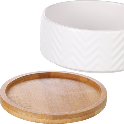 Flamingo Feeding and Drinking Bowl Round - керамична купичка за храна и вода 990 мл