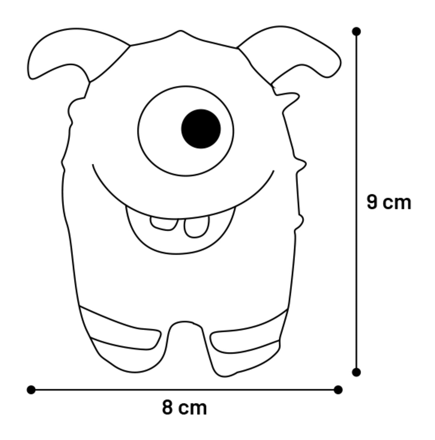 Flamingo Toy Bibber Monster - играчка за куче 9 см, различни цветове