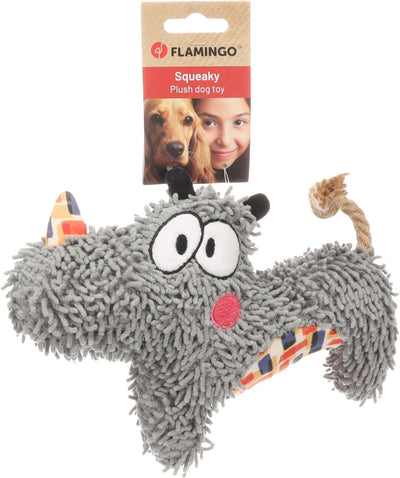 Flamingo Toy Saffia Rhinoceros with Rope - плюшена играчка 22 / 5,5 / 16,5 см