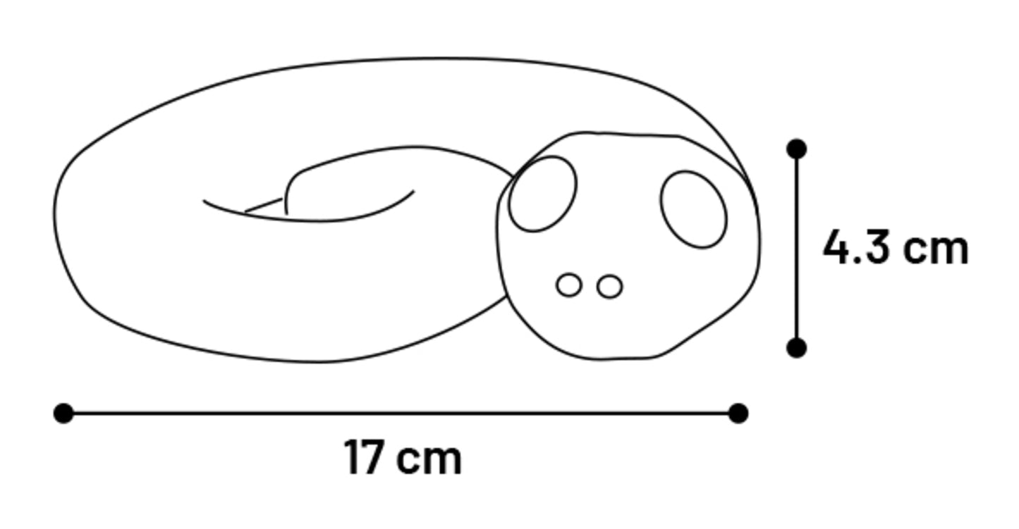 Flamingo Toy Sneaky Snake - играчка за лакомства от термопластичен каучук 17 / 16,2 / 4,3 см, жълта