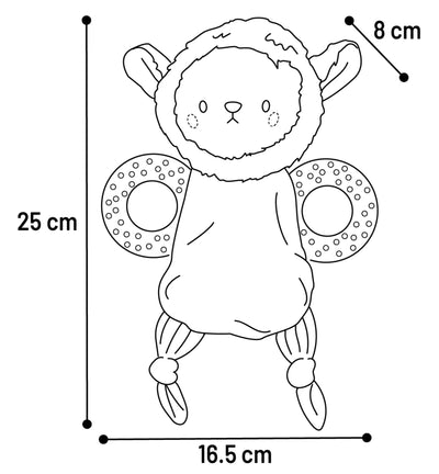 Flamingo Toy Puppy Kobe Sheep - плюшена играчка за куче 16,5 / 8 / 25 см