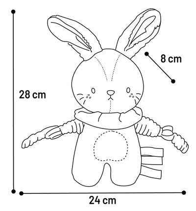 Flamingo Toy Puppy Kobe Rabbit - плюшена играчка за куче 24 / 8 / 28 см