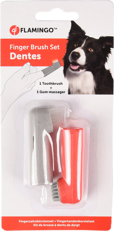 Flamingo Finger Тoothbrush - четка за зъби напръстник, 2 броя