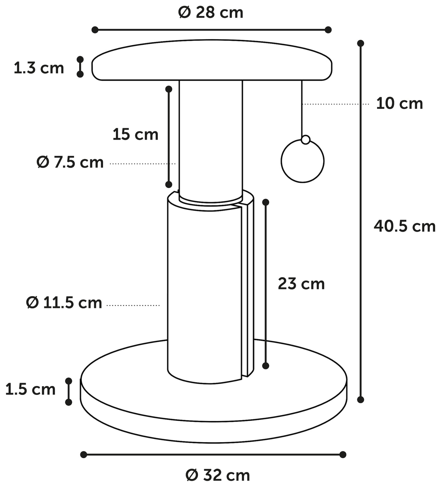 Flamingo Scratching Tree Bea - котешка драскалка 32 / 32 / 40,5 см