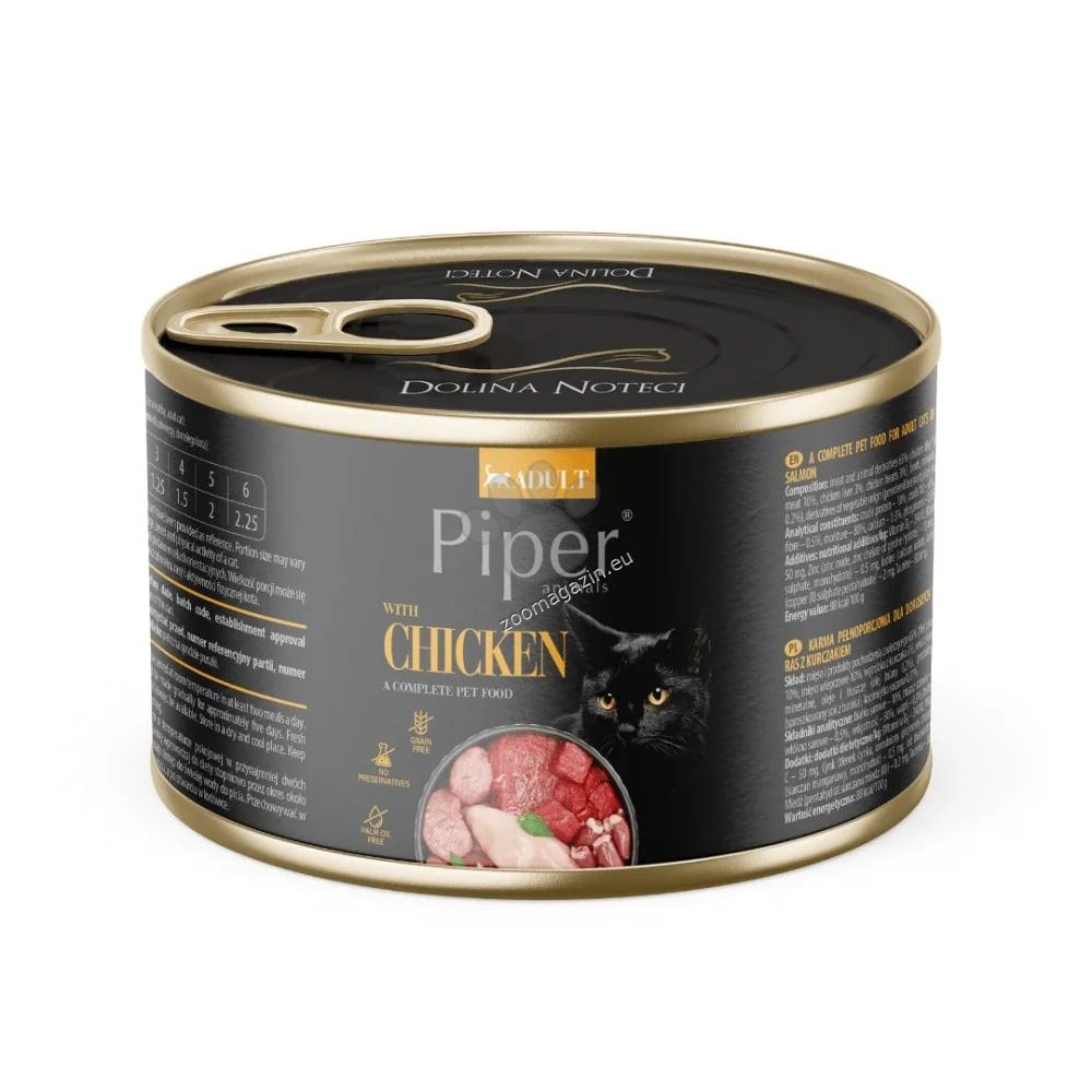 Piper Cat Adult Chicken - консерва за котки с пилешко месо, стек 12 х 185 гр