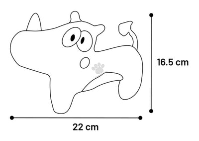 Flamingo Toy Saffia Rhinoceros with Rope - плюшена играчка 22 / 5,5 / 16,5 см
