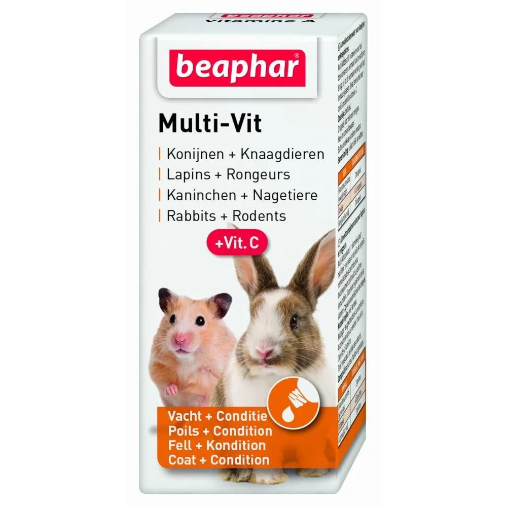 Beaphar Multi Vit - мултивитамини за зайци и други дребни животни 20 мл.
